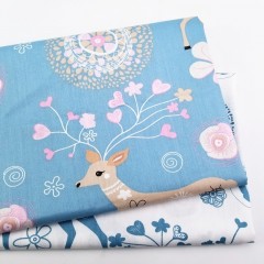 New-Christmas-Deer-Printed-Cotton-Twill-Fabric