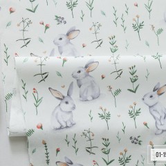 цветы кролики животные листья