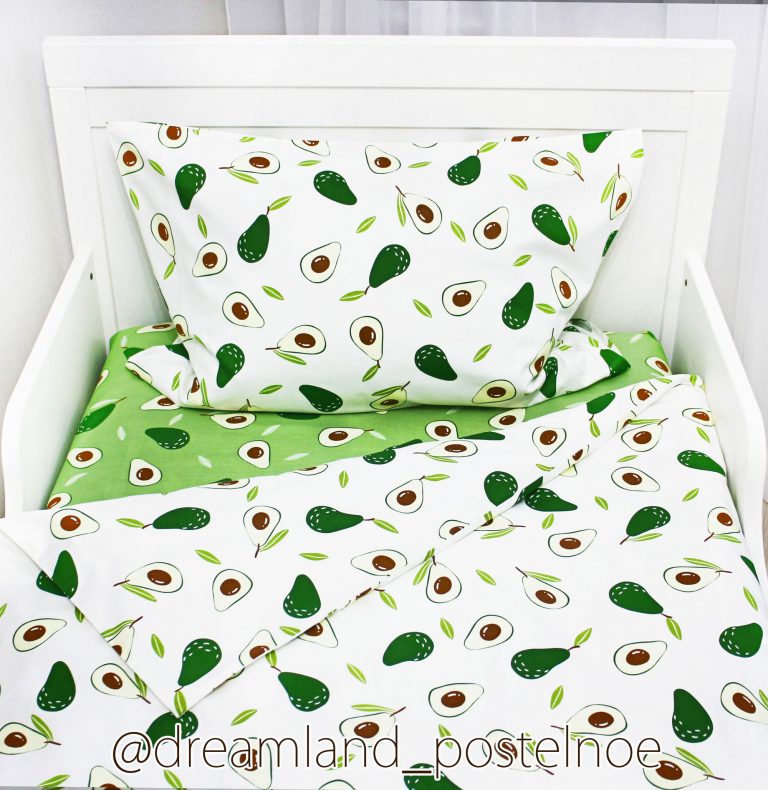 детское постельное авокадо